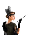 1920ler Gatsby Aksesuar Seti – Siyah Charleston Saç Bandı & Sigaralık