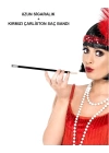 192039ler 199039lar Gatsby Kadın Aksesuar Seti – Kırmızı Charleston Saç Bandı Ve Lık