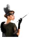 192039ler Gatsby Aksesuar Seti – Siyah Charleston Saç Bandı  Lık