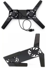2 Fanlı Notebook Soğutucu Portatif Katlanabilir Laptop Soğutucu Fan Usbli Stand Bilgisayar Fanı