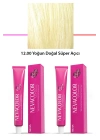 2 li Set Premium 12.00 Yoğun Doğal Süper Açıcı - Kalıcı Krem Saç Boyası 2 X 50 g Tüp