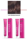 2 li Set Premium 6.35 Çikolata Karamel - Kalıcı Krem Saç Boyası 2 X 50 g Tüp
