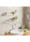 2li Şık ve Minimalist Tasarımlı Şeffaf Duvar Rafı