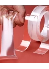 2 Metre X 3 Cm Şeffaf Güçlü Nano Çift Taraflı Silikon Jel Yapıştırıcı Bant