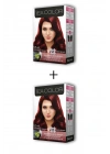 2X2 Tüp Krem Saç Boyası Seti Amazon Kızılı No:55.46