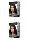 2X2 Tüp Krem Saç Boyası Seti Kahve No:4.0