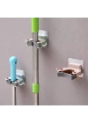 3 Adet Askılı Yapışkanlı Sap Tutucu Banyo Düzenleyici Askı  Mop Paspas Fırça Sapı Tutucu