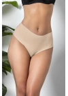 3lü Paket Dikişsiz, İz Yapmaz, Lazer Kesim, Yüksek Bel Slip Külot Cappucino (brf21263)