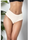 3lü Paket Dikişsiz, İz Yapmaz, Lazer Kesim, Yüksek Bel Slip Külot Ekru (brf21263)