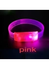 3 Modlu Pilli Led Işıklı Esnek Parti Bilekliği Pembe