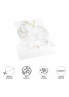 30x30 Cm Pvc Yer Karosu 4lü Paket - Mermer Desenli Beyaz