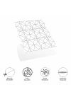 30x30 Cm Pvc Yer Karosu 4Lü Paket - Siyah Daire Geometrik Desen