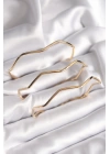 316L Çelik Gold Renk 65 mm Zikzak Model Ajda Bilezik