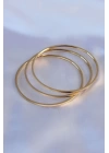 316L Çelik Gold Renk  Ajda Model Kadın 60 mm Bilezik - TJ-BB5360