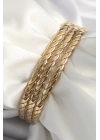 316L Çelik Gold Renk Burma Ajda Model Kadın Bileklik - TJ-BB6483