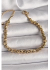 316L Çelik Gold Renk Dorika Model Kadın Bileklik - TJ-BB6786