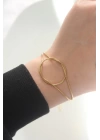 316L Çelik Gold Renk Düğüm Model Bileklik - TJ-BB6042