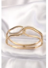 316L Çelik Gold Renk Düğüm Model Kelepçe Bilezik - TJ-BB6020