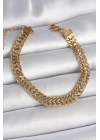 316L Çelik Gold Renk Hasır Zincir Model Kadın Bileklik - TJ-BB6940