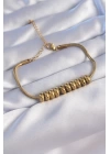 316L Çelik Gold Renk Oval Figürlü Bileklik - TJ-BB6096