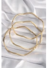 316L Çelik Gold renk Zikzak Model Ajda Bileklik - TJ-BB6485