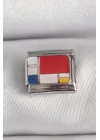 316L Çelik Gümüş Renk Karışık Renk Portre Model Nomination Charm - TJ-BC1390
