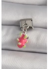 316L Çelik Gümüş Renk Sallantı Ejder Meyvesi Model Nomination Charm - TJ-BC1175