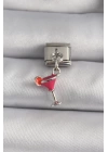 316L Çelik Gümüş Renk Sallantı Kokteyl Model Nomination Charm - TJ-BC1115