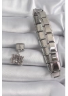 316L Çelik Gümüş Renk Sallantı New York Yazı Model Nomination Charm - TJ-BC1120