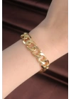 316L Çelik Vip Seri Gold Renk Gurmet Model Bileklik - TJ-BB6057