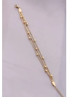 316L Kararmaz Çelik Gold Renk Top Zincirli Kadın Bileklik - TJ-BB4171