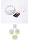 3lü Uzaktan Kumandalı Yapışkanlı Kablosuz Led Spot Lambalar