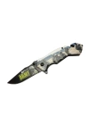 4 23 3 Army Kurtarma / Kamp Çakı 20cm - Yarı Otomatik, Kemerlikli, Cam Kırma Ve İp Kesme Aparatlı