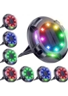4lü Solar Panelli Kazıklı Zemin Solar Ledi 8+4 Led Rgb