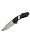 4214 Beyaz Kamp Çakı 20cm- Yarı Otomatik, Kemerlikli, Oluklu