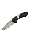 4214 Beyaz Kamp Çakı 20cm- Yarı Otomatik, Kemerlikli, Oluklu