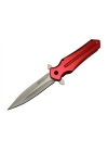 4223 Kırmızı Kamp Çakı 21cm- Yarı Otomatik, Kemerlikli