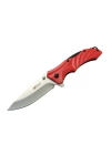 4312 Kırmızı Kamp Çakı 20cm - Yarı Otomatik, Kemerlikli