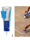 5 Adet Beyaz Derz Dolgusu - Lavabo Küvet Fayans Derzi Kalemi 380gr Spatula Hediyeli