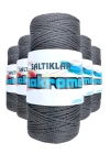 5 Adet Polyester Makrome İpi 420 Koyu Gri 100 gr