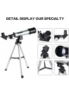 50x360 Mini Teleskop Kara Uzay Teleskobu Aliminyum Gövde Tripodlu