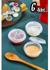 6 Lı Yelpaze Kapaklı Şeffaf Mini Sosluk- Ketçap Mayonez Kabı- Kahve Yanı Şeker Lokumluk