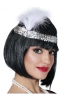 7039ler 8039ler Ve 9039lar Temalı Gümüş Renk Çarliston Saç Bandı