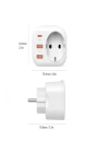 Ac-115 2500w 3.4a 2usb 1type-c 1soket Akım Korumalı Şarj Adaptörü Priz Çoğaltıcı