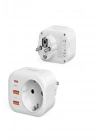 Ac-115 2500w 3.4a 2usb 1type-c 1soket Akım Korumalı Şarj Adaptörü Priz Çoğaltıcı