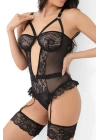 Afrodit Siyah Sexy Jartiyer Takım -1050
