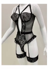 Afrodit Siyah Sexy Jartiyer Takım -1050