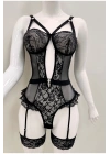 Afrodit Siyah Sexy Jartiyer Takım -1050
