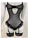 Afrodit Siyah Sexy Jartiyer Takım -1050