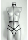 Ağ Kısmı Açık Seksi Jartiyer Harness - Brf370